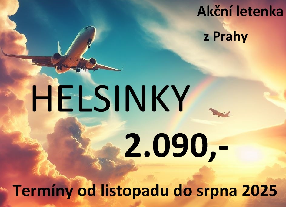 akční letenka Helsinky