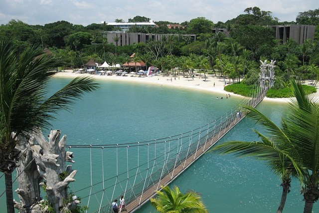 Singapur ostrov Sentosa pláže 