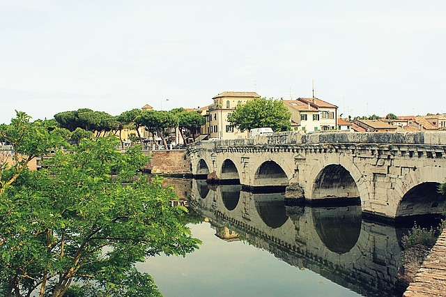 Itálie Rimini římský most