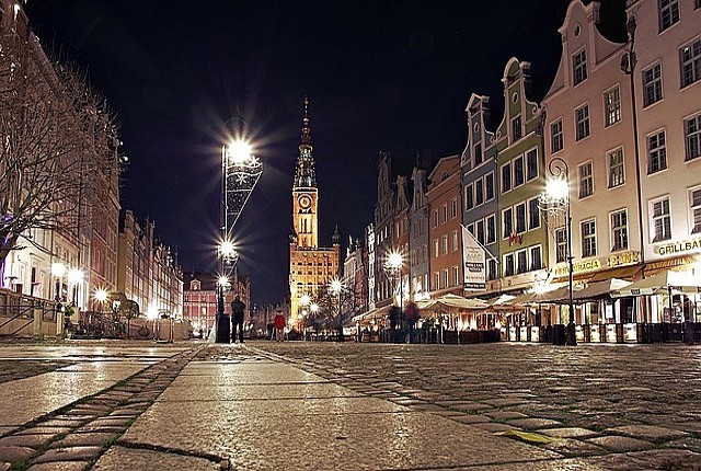 Polsko Gdaňsk náměstí Dlouhý trh