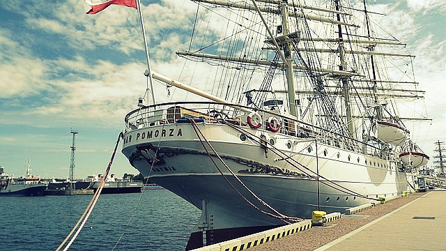 Polsko Gdyně loď Dar Pomorza