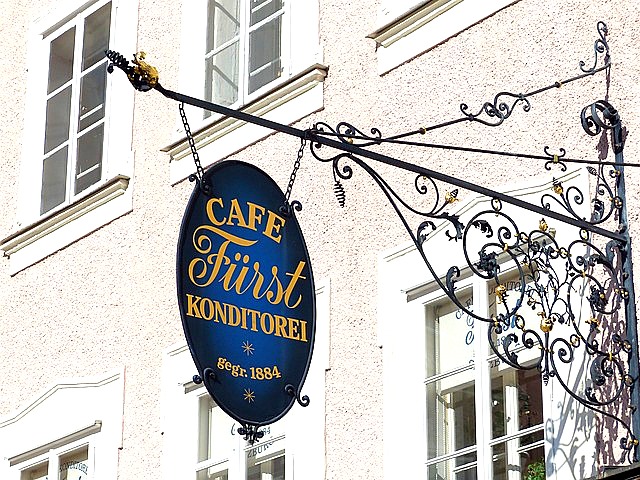 Salcburk, kavárna Fürst, pravé Mozartovy koule, co navštívit a vidět